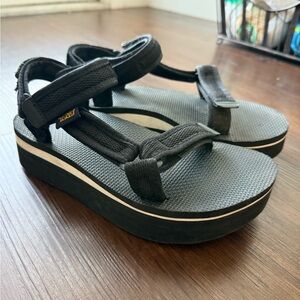 Teva Women's Black Platform Sandals